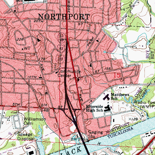 Topographic Map of Porters Saint Paul Christian Methodist Episcopal Church, AL