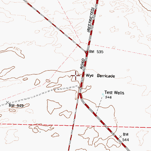 Topographic Map of Wye Barricade, WA