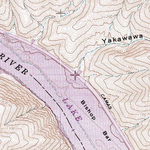 Topographic Map of Yakawawa Canyon, WA