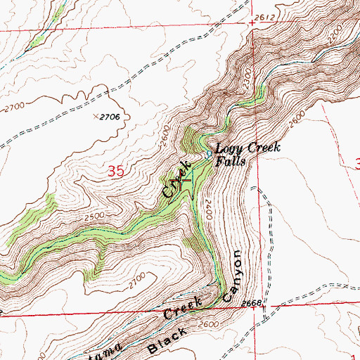 Topographic Map of Yatama Creek, WA