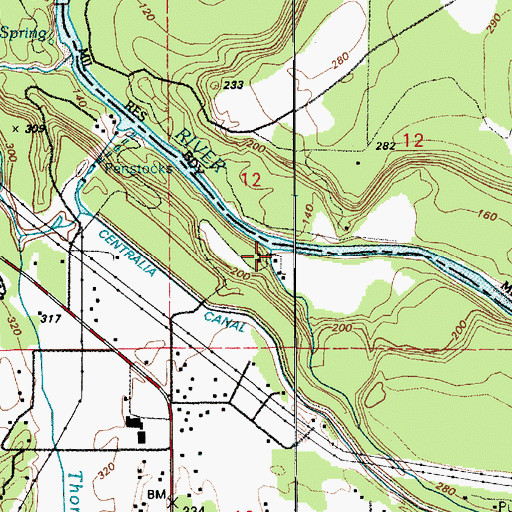 Topographic Map of Yelm Creek, WA