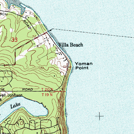 Topographic Map of Yoman Point, WA