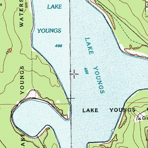 Topographic Map of Lake Youngs, WA