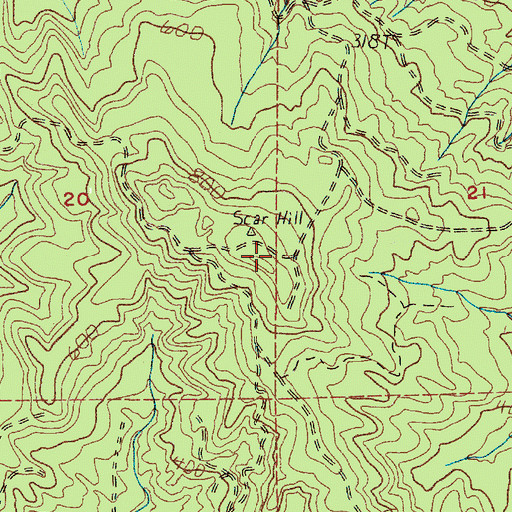 Topographic Map of Scar Hill, WA