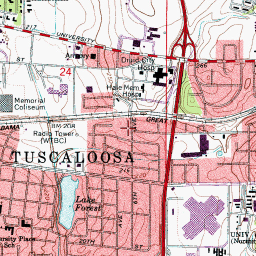 Topographic Map of African Methodist Episcopal Zion Tabernacle, AL