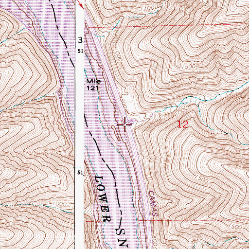 Topographic Map of Schultheis Canyon, WA