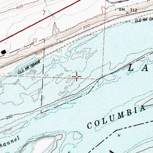 Topographic Map of Monument Island, WA