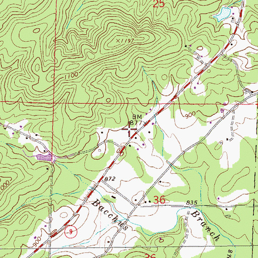 Topographic Map of Lighthouse Church, AL