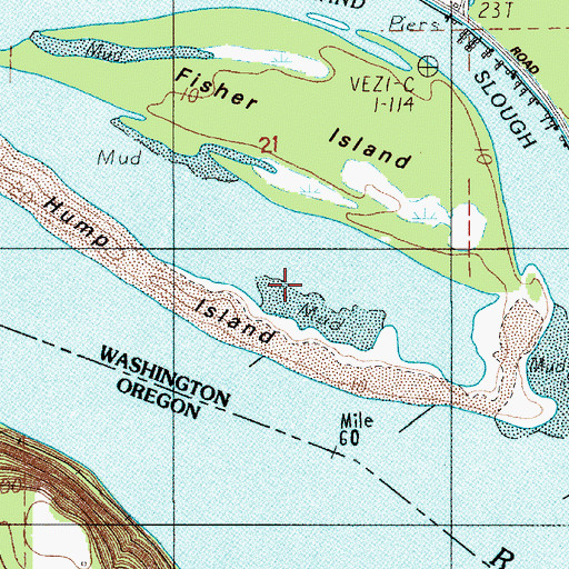 Topographic Map of Hump Island, WA