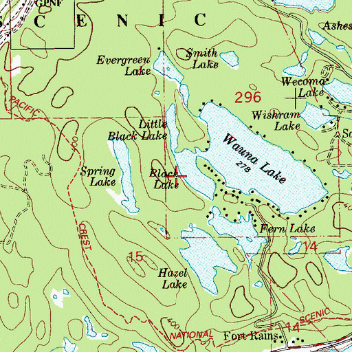 Topographic Map of Black Lake, WA