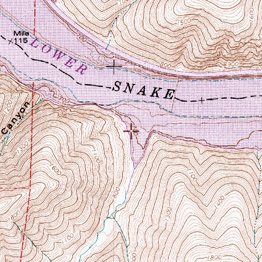 Topographic Map of Knoxway Bay, WA