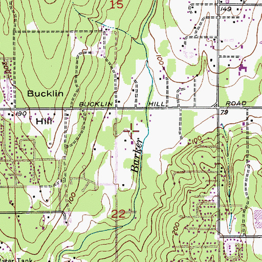 Topographic Map of Hoot Creek, WA
