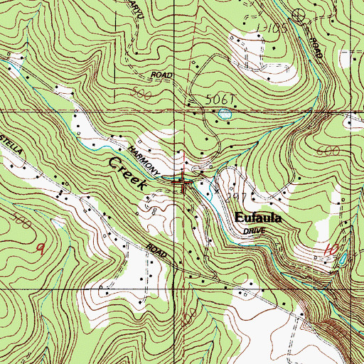Topographic Map of Brock Creek, WA