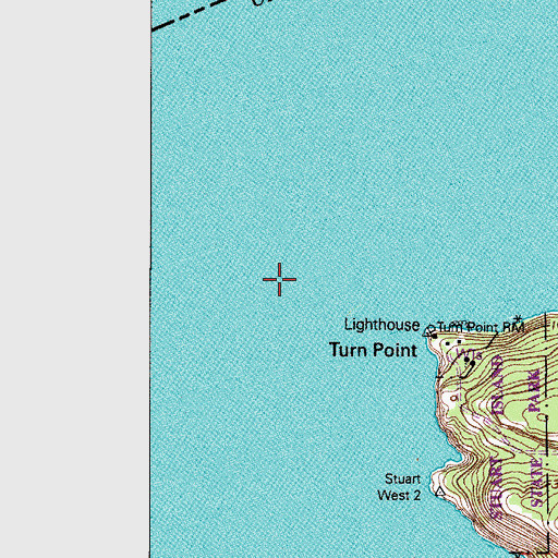 Topographic Map of Haro Strait, WA