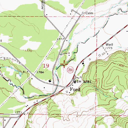 Topographic Map of Tshimakain Creek, WA