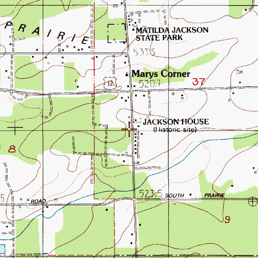 Topographic Map of Jackson House, WA
