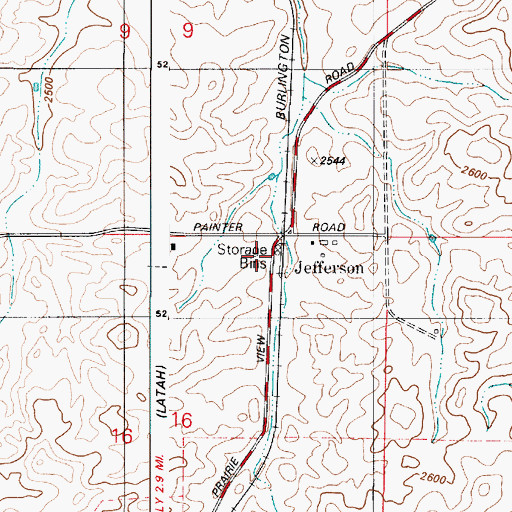 Topographic Map of Jefferson, WA
