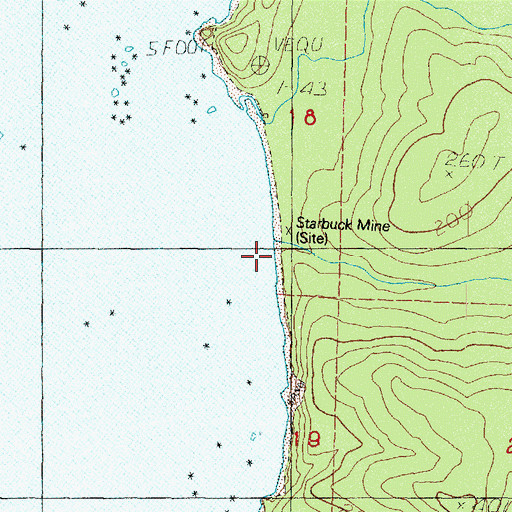 Topographic Map of Starbuck Mine, WA