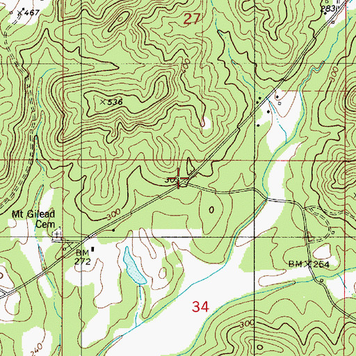 Topographic Map of Abercrombie, AL