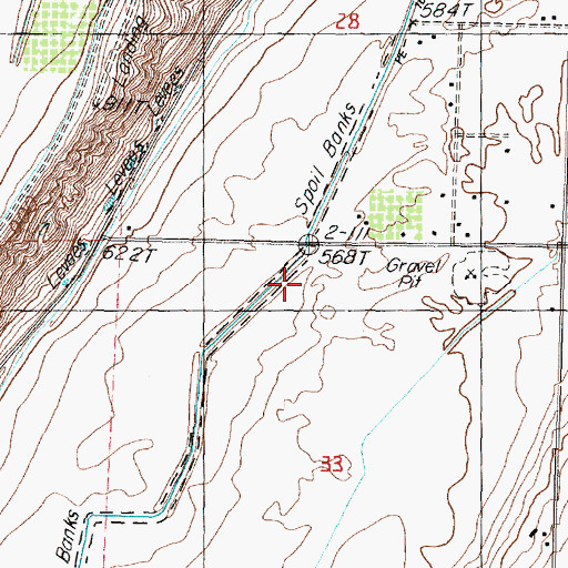 Topographic Map of P E Sixteen Point Four Wasteway, WA