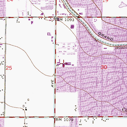 Topographic Map of Sunset School, AZ