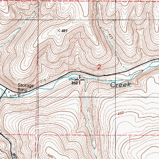 Topographic Map of Coyote Canyon, WA