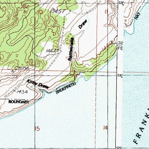 Topographic Map of Rattlesnake Draw, WA