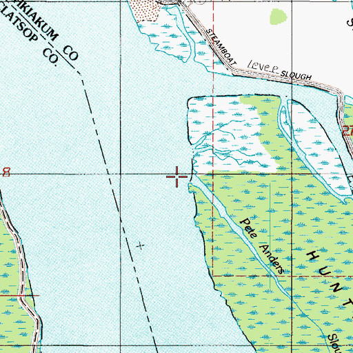 Topographic Map of Pete Anders Slough, WA