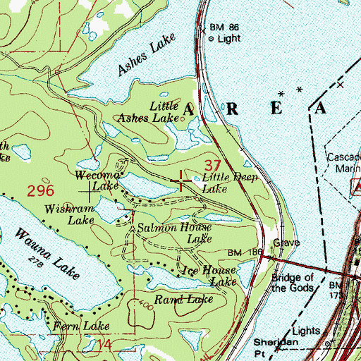 Topographic Map of Little Deep Lake, WA