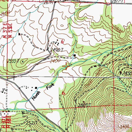 Topographic Map of Blackhorse Canyon, WA