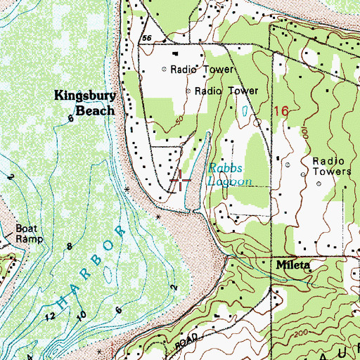 Topographic Map of Rabbs Lagoon, WA