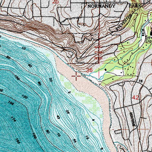 Topographic Map of Miller Creek, WA