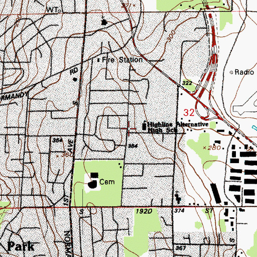 Topographic Map of Manhattan Learning Center, WA