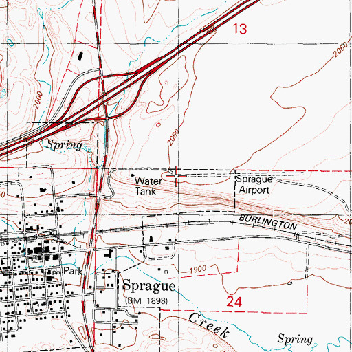Topographic Map of Redfern Aerodrome, WA