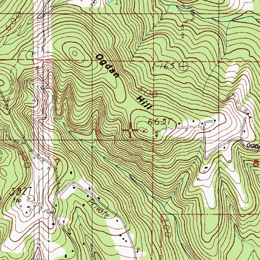 Topographic Map of Ogden Hill, WA