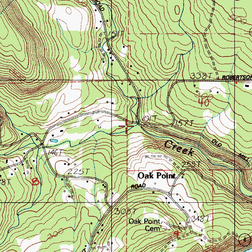 Topographic Map of South Fork Mill Creek, WA