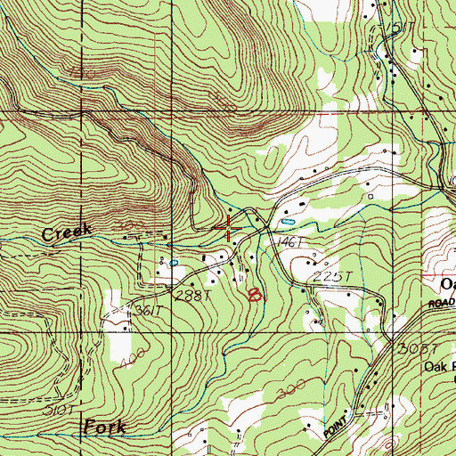 Topographic Map of Spruce Creek, WA
