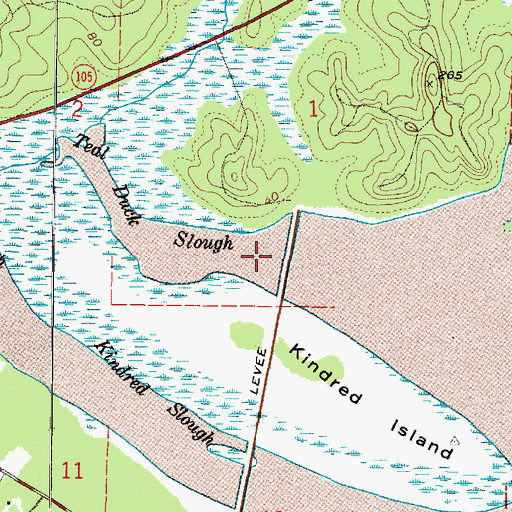 Topographic Map of Teal Duck Slough, WA