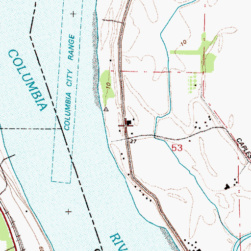 Topographic Map of Caples, WA