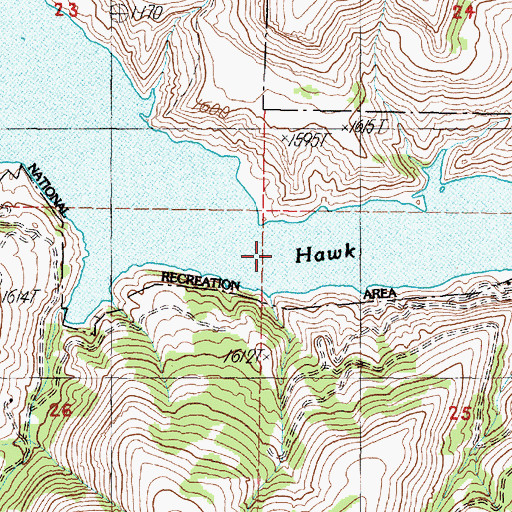 Topographic Map of Hawk Creek Harbor, WA