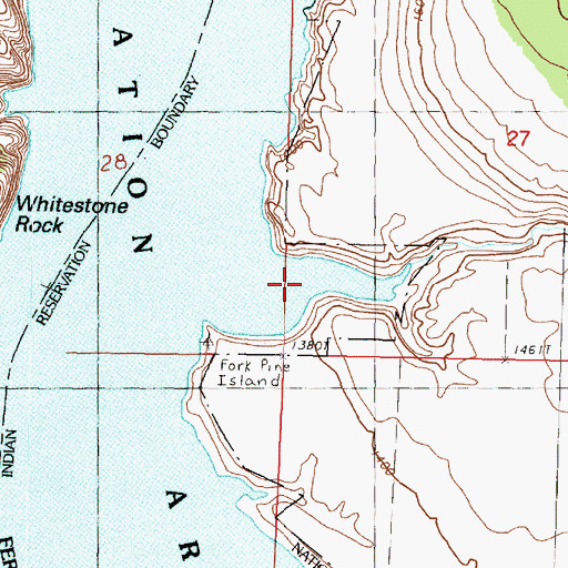 Topographic Map of Lundstrom Bay, WA