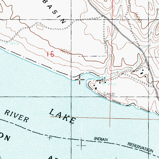 Topographic Map of Wynhoff Cove, WA