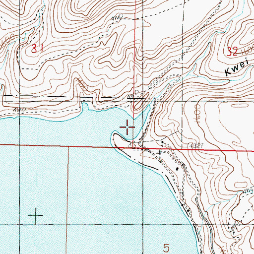 Topographic Map of Swawilla Cove, WA