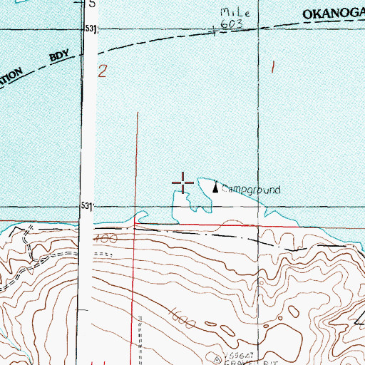 Topographic Map of Plum Point, WA