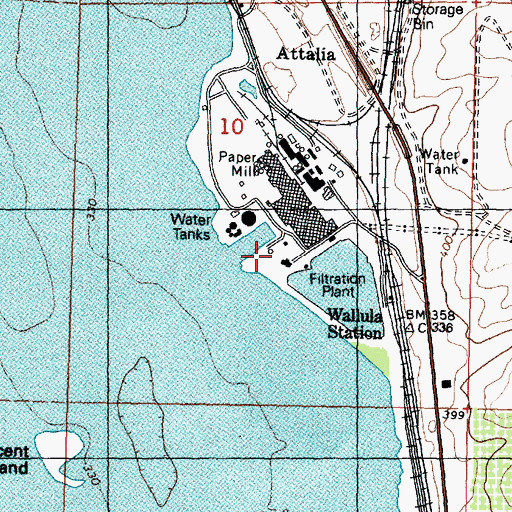 Topographic Map of Port of Walla Walla, WA