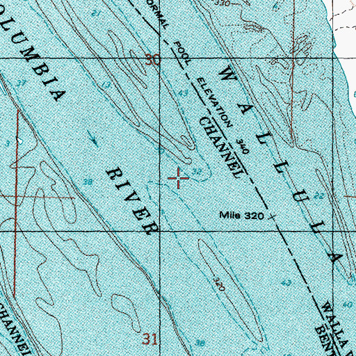 Topographic Map of Homly Channel, WA