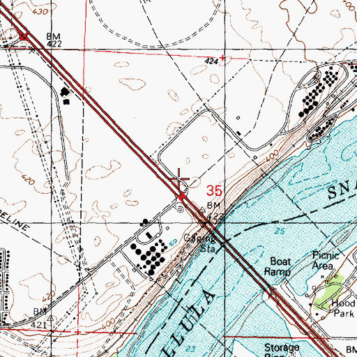 Topographic Map of East Pasco, WA