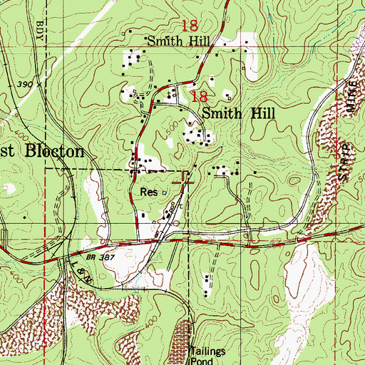 Topographic Map of Italian Town, AL