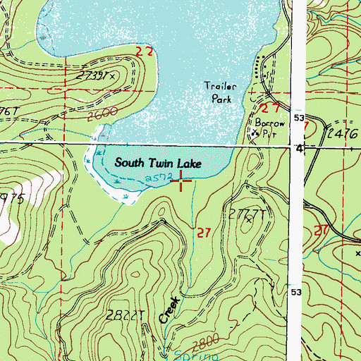 Topographic Map of Sucker Creek, WA