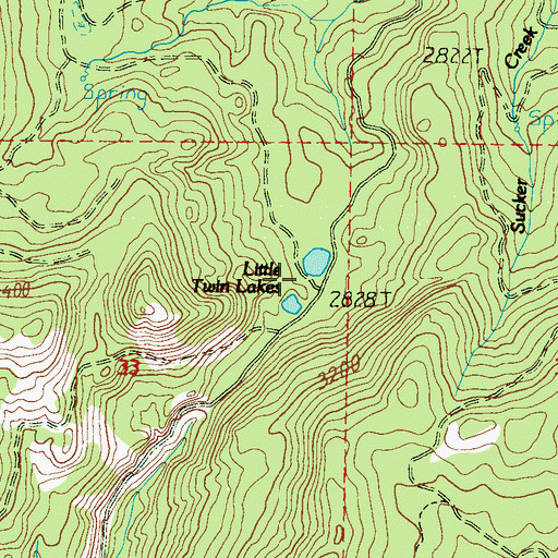 Topographic Map of Little Twin Lakes, WA
